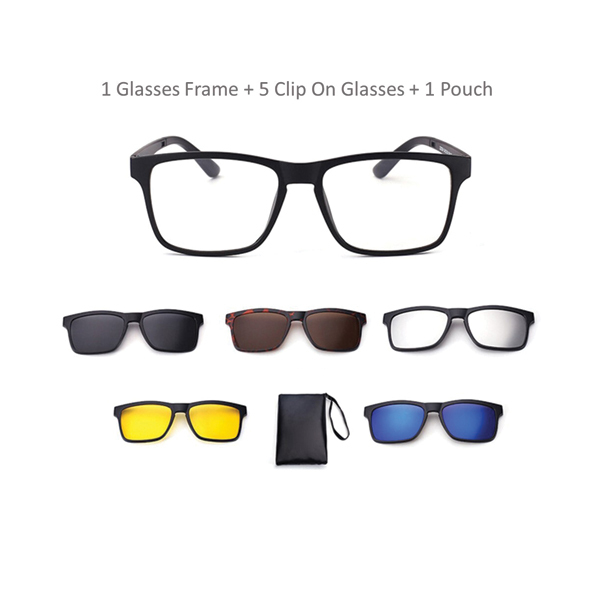 6 In 1 Magnetic Clip Polarized UV Protection Sunglass
