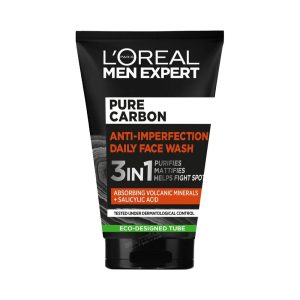 L’Oreal Men Expert Pure Carbon Anti Imperfection 3 in 1 Daily Face Wash – 100ml