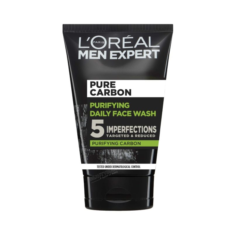 loreal men expert pure carbon purifying daily face wash 100 ml